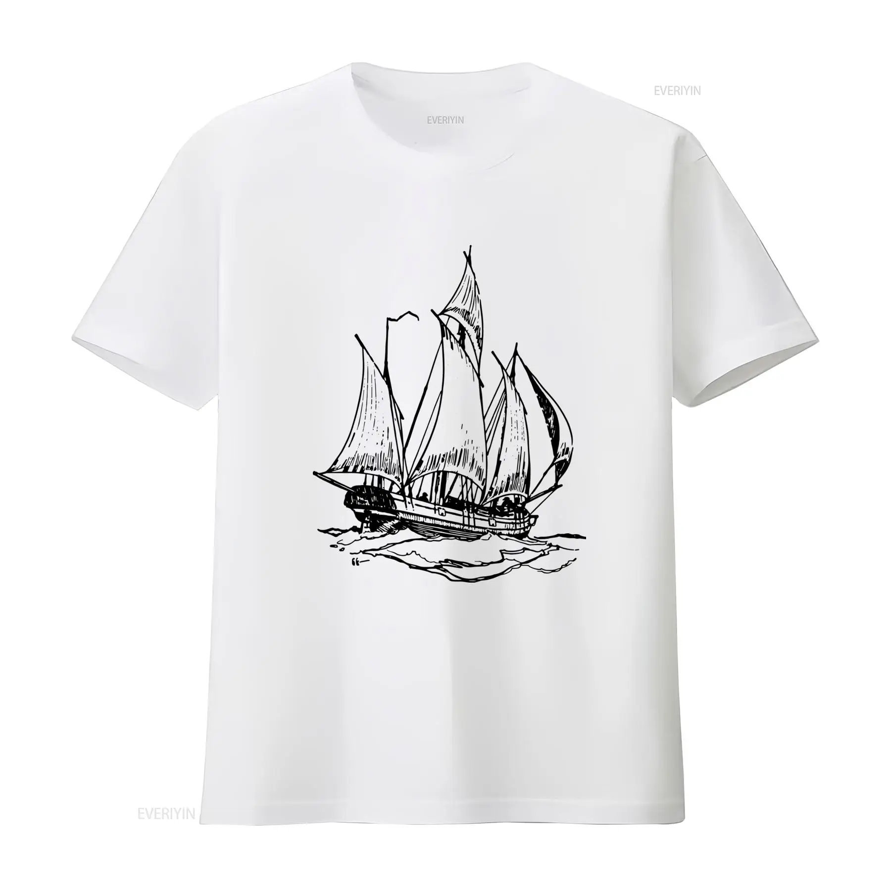 Vintage Yacht Fashion - Classic Vintage Schooner Boat Print Sailing