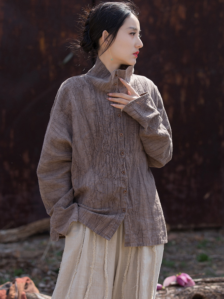 Tie Dye Shirt Vintage - High Quality Cotton Linen Shirt Women