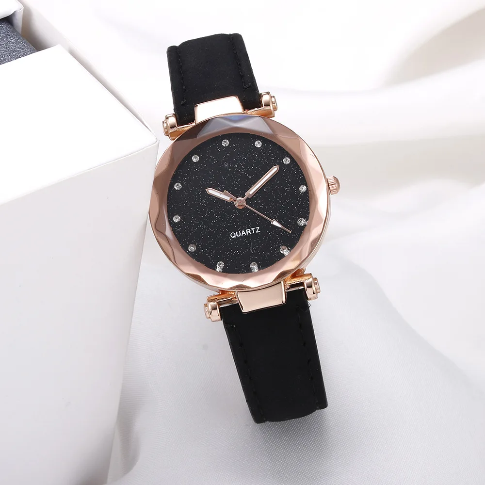 Vintage Fashion Watches - Fashion Black Vintage Trend Wear Rhinestone