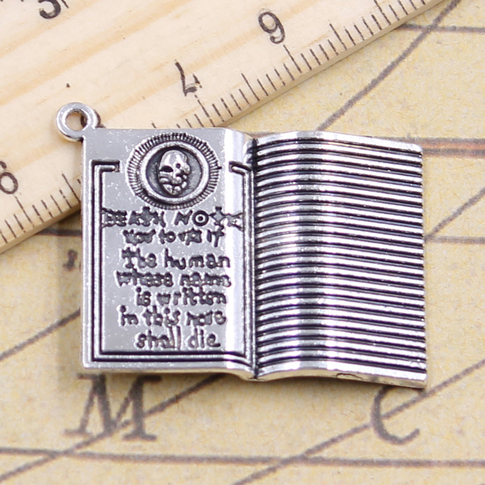 Vintage Fashion Coloring Book - 5pcs Charms Book Death Note 32x24mm