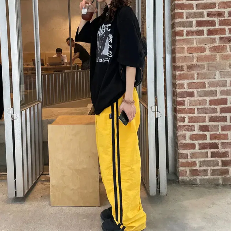Retro Track Pant - Y2K Vintage White Sweatpants Women Streetwear