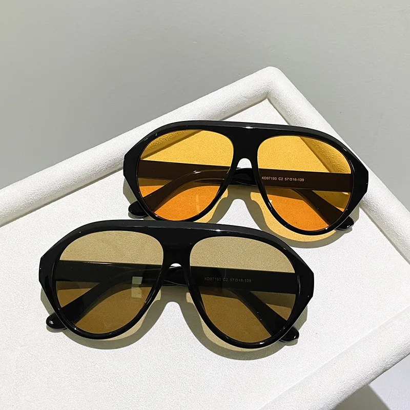 Vintage Fashion Images - Fashion Oversized Pilot Sunglasses Women Vintage