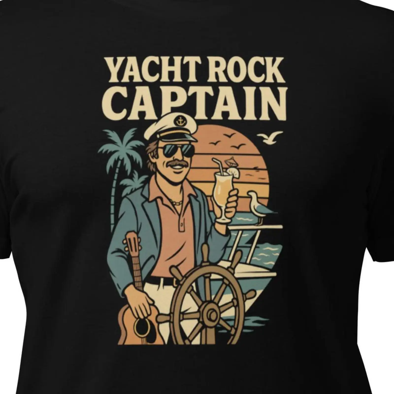 Vintage Yacht Fashion - Yacht Rock Captain T Shirt Retro