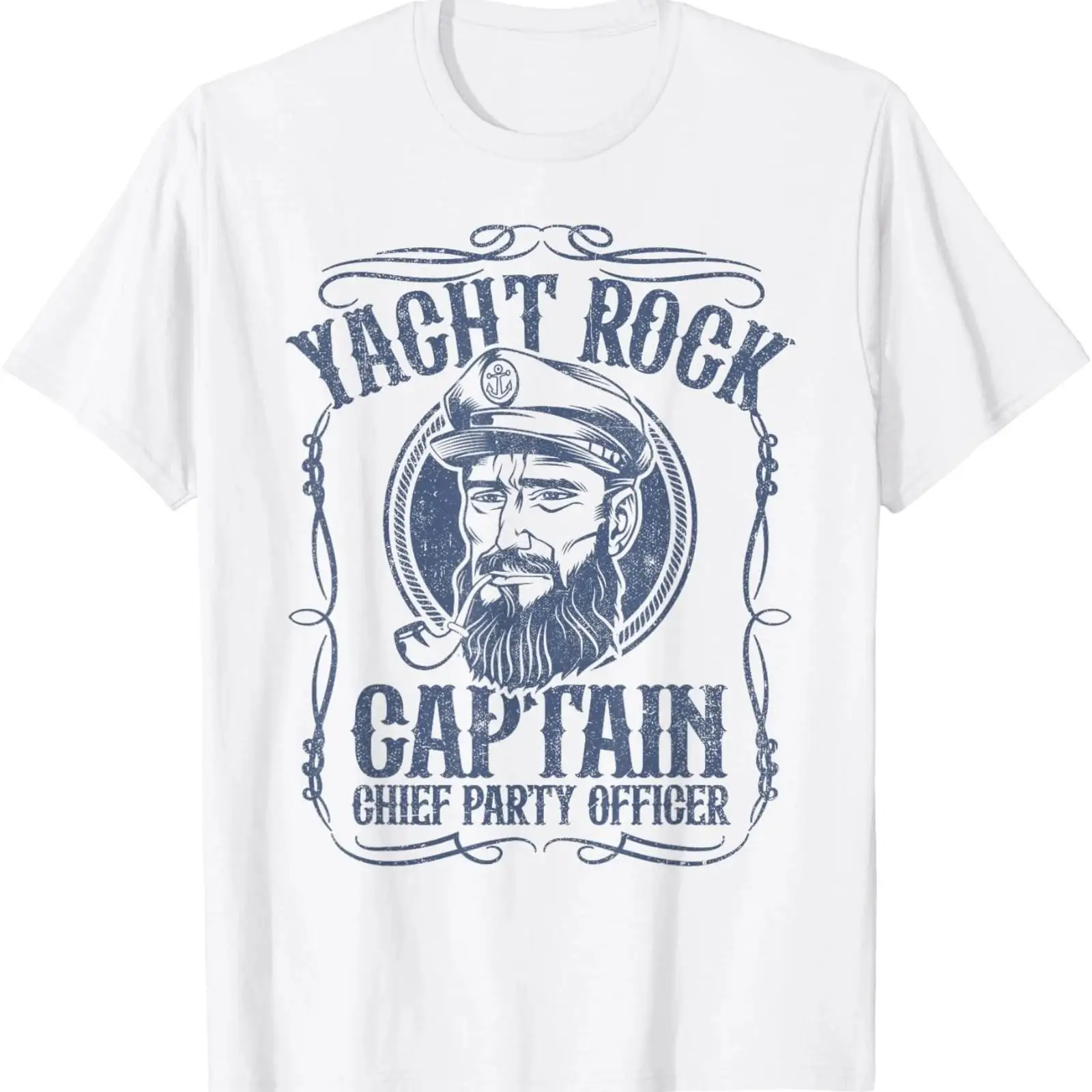 Vintage Yacht Fashion - Funny Yacht Rock Captain Pontoon Boat