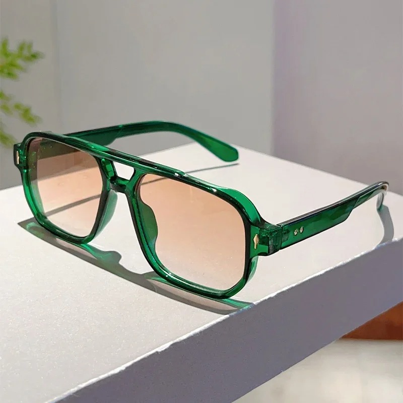Vintage Fashion Images - New Vintage Double Bridges Square Sunglasses