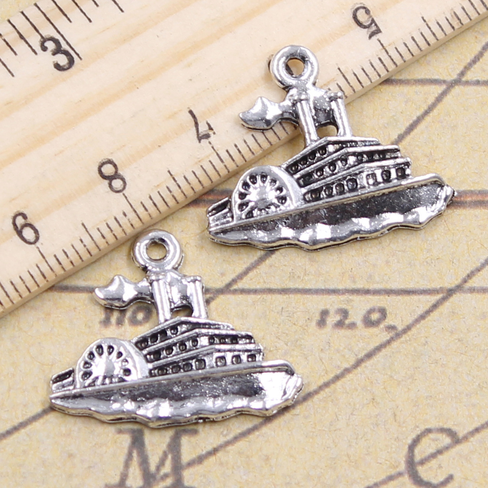 Vintage Yacht Fashion - 15pcs Charms Speedboat Yacht Motorboat 20x24mm