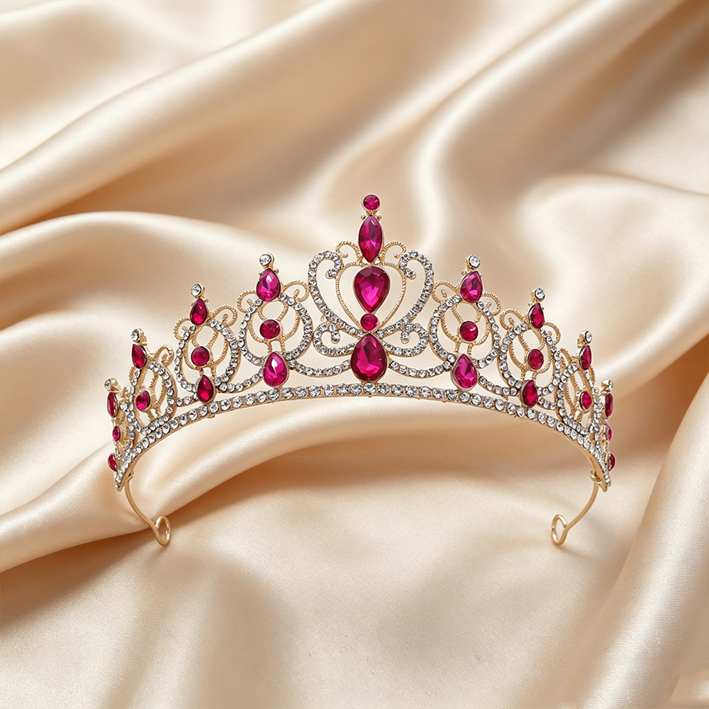 Vintage Fashion Accessories - Luxury Vintage Gold Tiara Crown Elegant