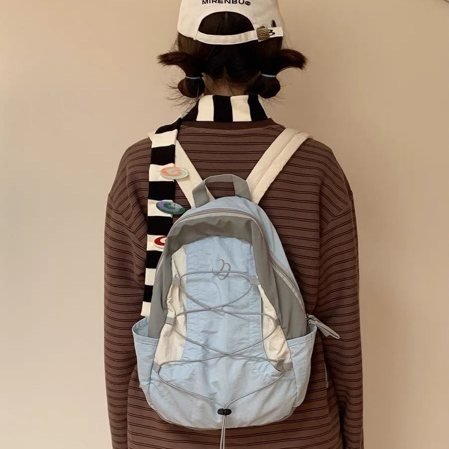 Vintage Fashion Coloring Book - Casual Contrast Color Backpack Vintage Streetwear