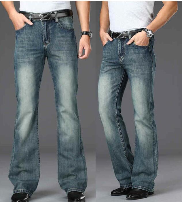 Retro Track Pant - Men's Flared Jeans Loose Men Big-Leg