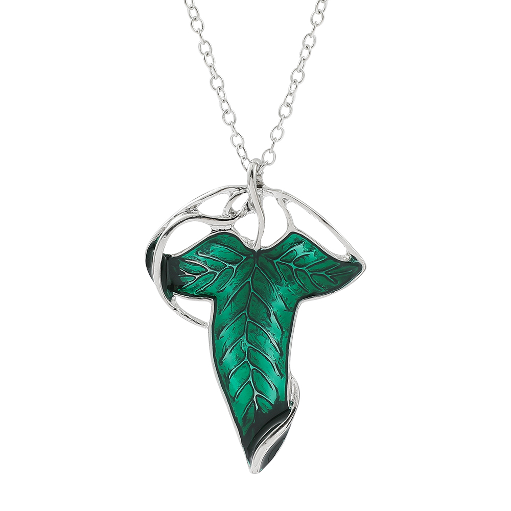 Vintage Fashion Accessories - Vintage Green Leaf Pendant Necklace Exquisite