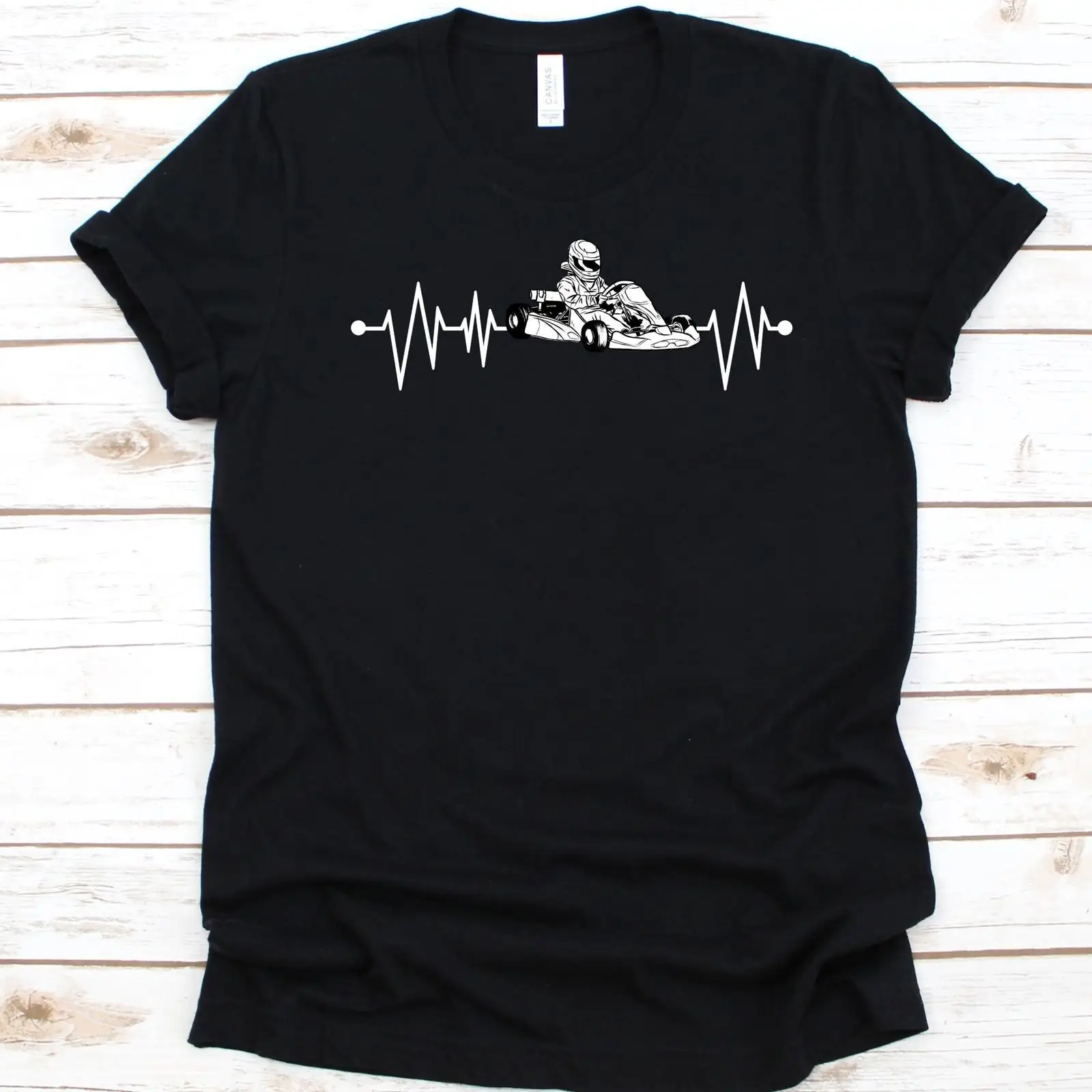 Vintage Fashion Enthusiasts - Go Kart Racing Heartbeat T Shirt