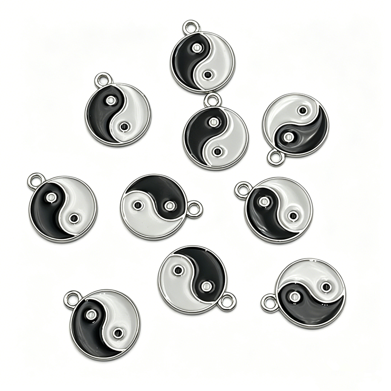 Vintage Fashion Nova - 10/20pcs Alloy Tai Chi Charms Yin