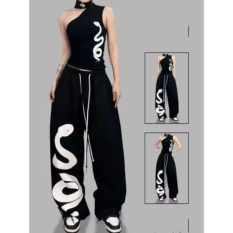 Retro Track Pant - Retro Y2K Wide Leg Track Pants