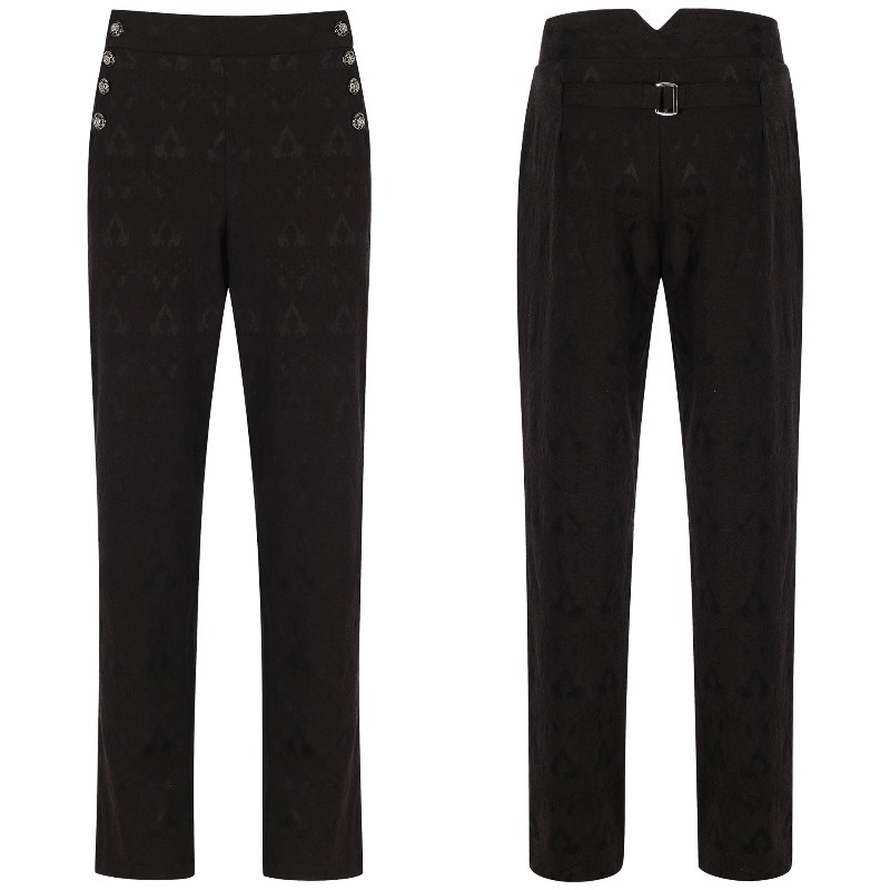 Retro Track Pant - Mens Steampunk Vintage Suit Pants Uniform