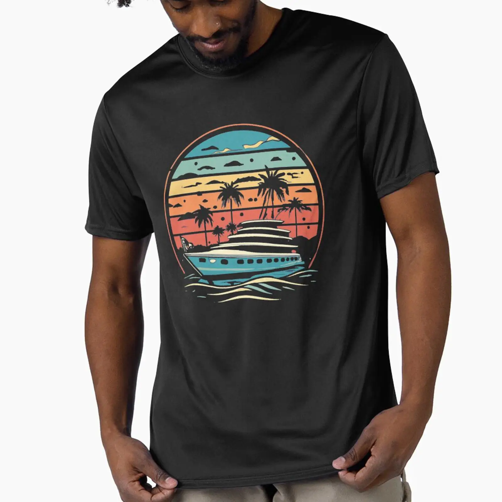 Vintage Yacht Fashion - Vintage colors sunset groundhog yacht designed