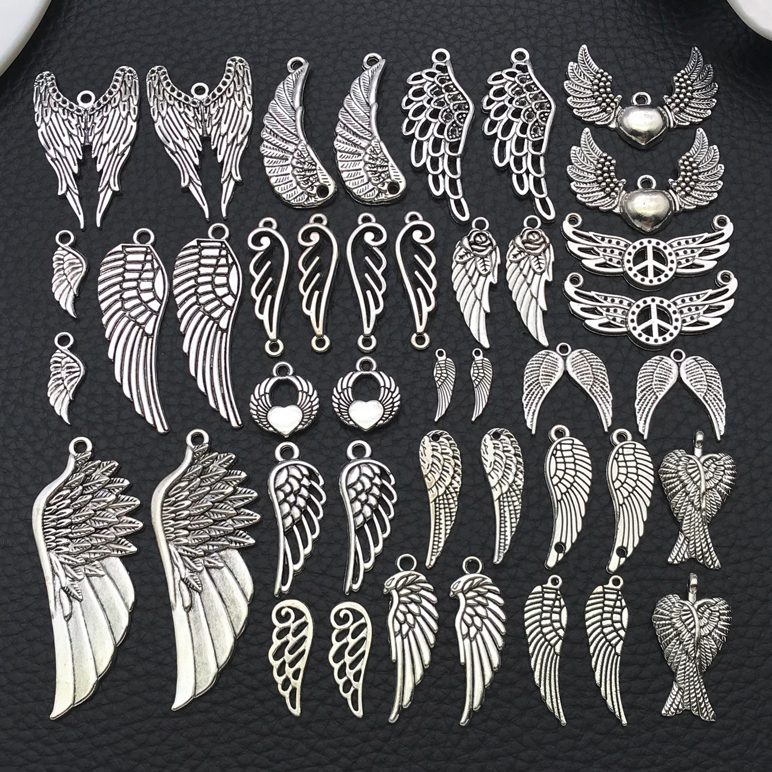 Vintage Fashion Nova - Angel Wing Charms, New 22/42 Pcs