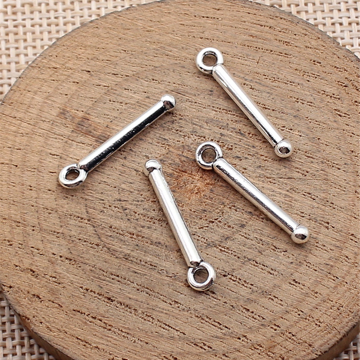 Vintage Fashion Nova - 80pcs 22x4.3mm(0.87x0.17inch) Antique Silver Color Drumstick