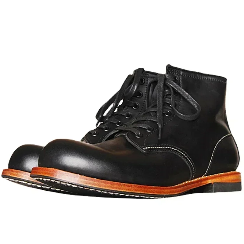 Vintage Fashion For Mens - Vintage Men Goodyear-Welted Genuine Leather Boots
