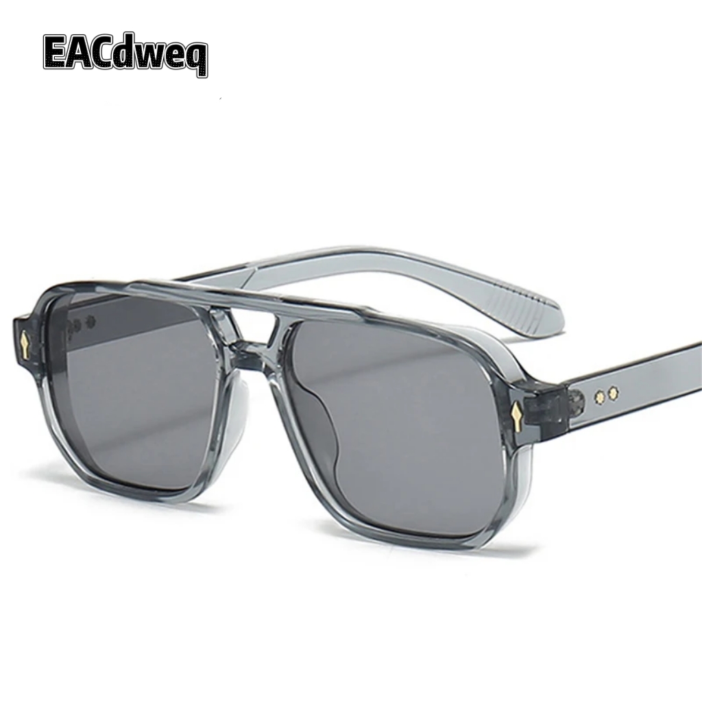 Vintage Fashion Images - Vintage Double Bridges Men Square Sunglasses