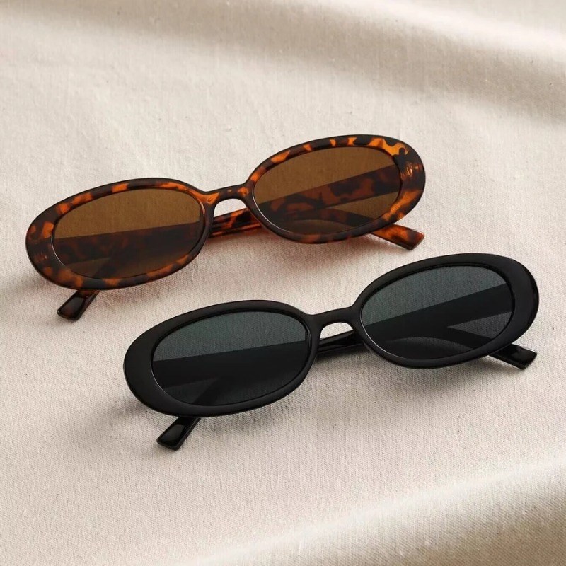 Vintage Fashion Images - Vintage Oval Sunglasses Women Luxury Brand