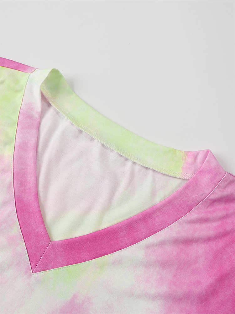 Plus Size Women's Casual Dress - Tie Dye Shirt Vintage 评论和价格