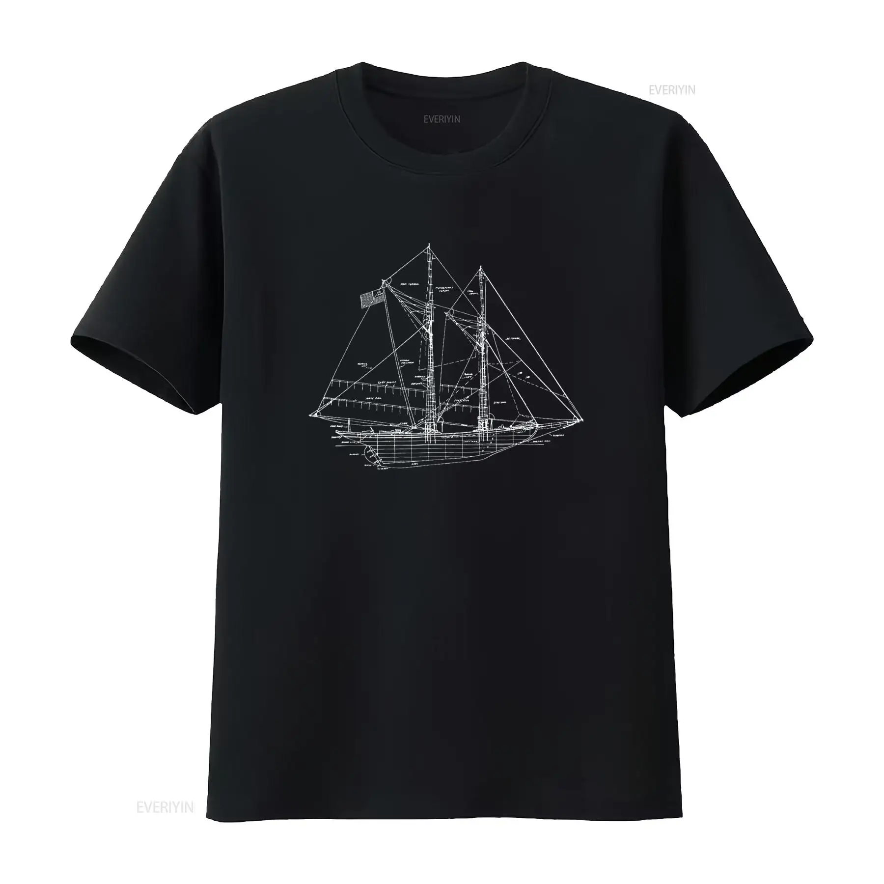 Sailing Vintage Blueprint Sail - Vintage Yacht Fashion 评论和价格