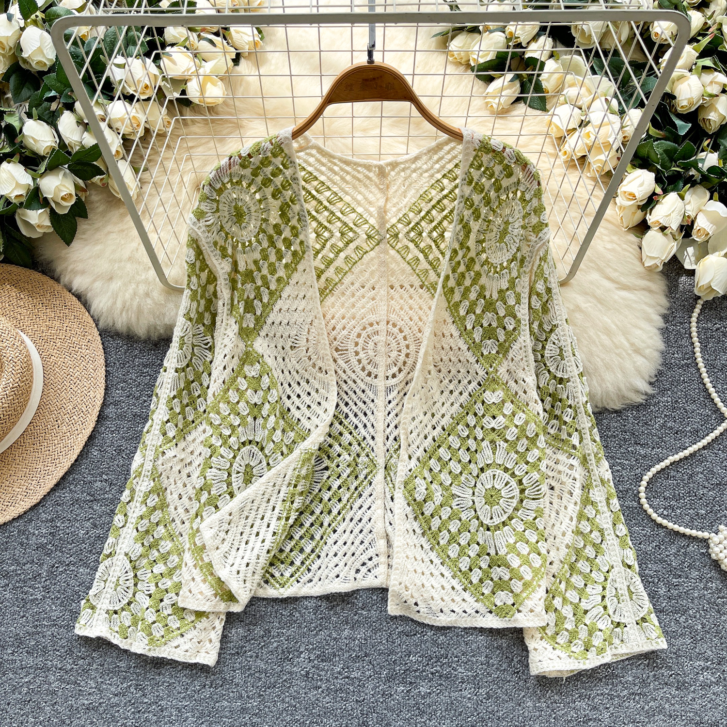 Crochet Kimono Cardigan for Wo - Crochet Top Boho 评论和价格