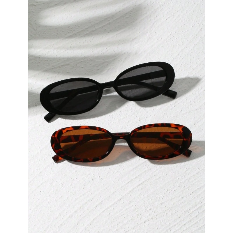 2pcs Vintage Oval Plastic Sung - Vintage Fashion Images 评论和价格
