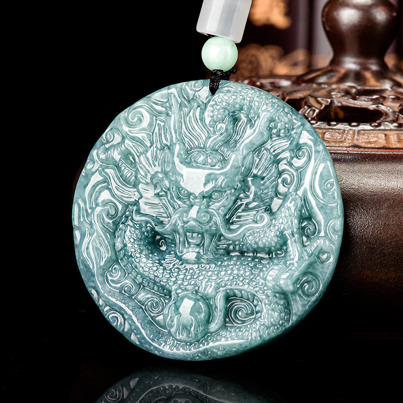 Burmese Jadeite Dragon Pendant - Usa Vintage Fashion 评论和价格