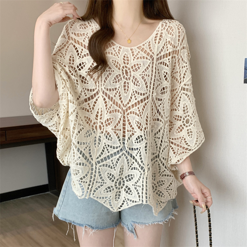 Crochet Lace Top Women Sheer O - Crochet Top Boho 评论和价格