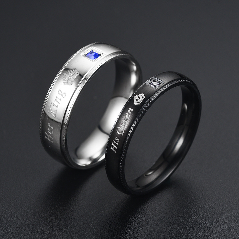 Simple Couple Titanium Steel R - Vintage Fashion Rings For Women 评论和价格