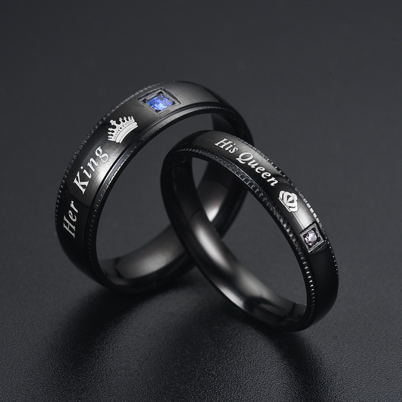 Simple Couple Titanium Steel R - Vintage Fashion Rings For Women 评论和价格