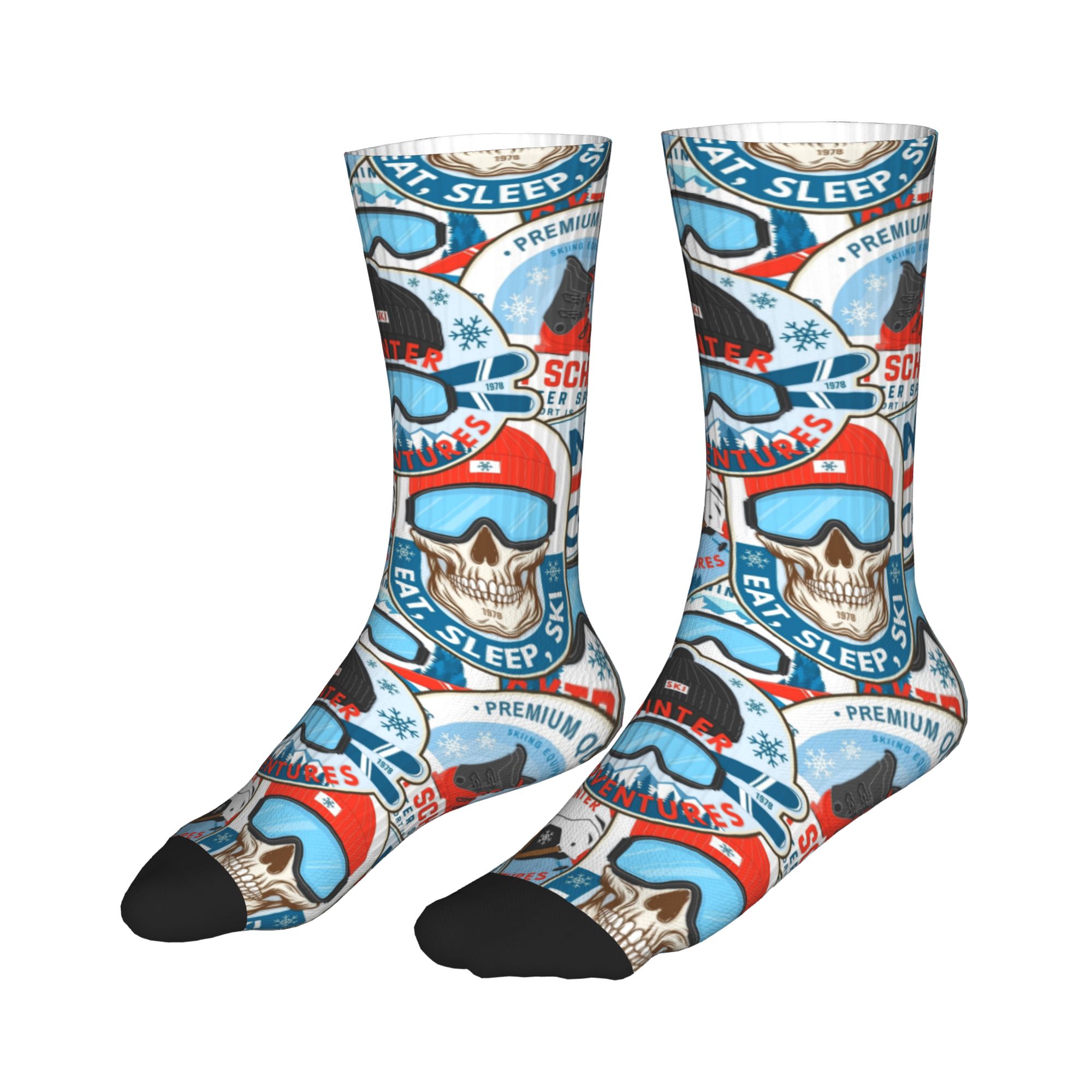 Vintage Red Blue Ski Club Seam - Vintage Fashion For Mens 评论和价格