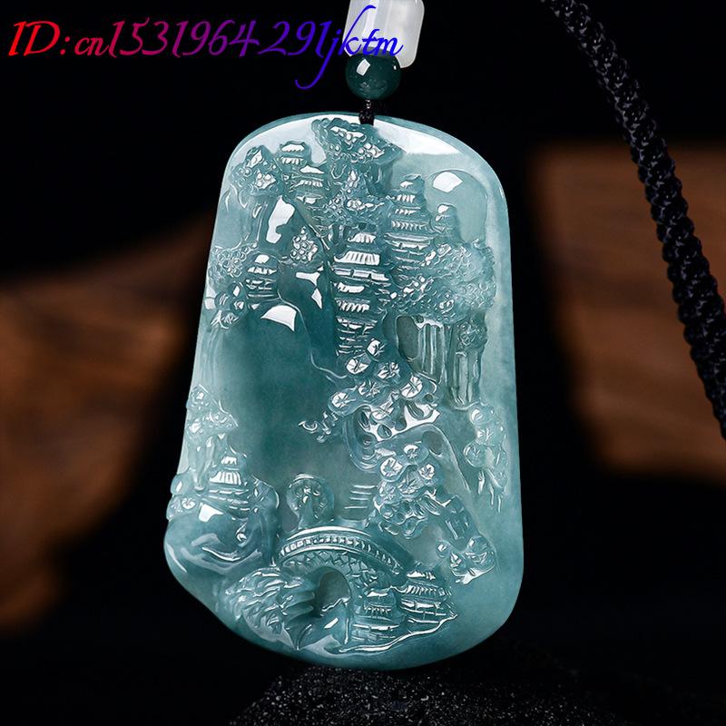 Natural Burmese Jadeite Scener - Usa Vintage Fashion 评论和价格