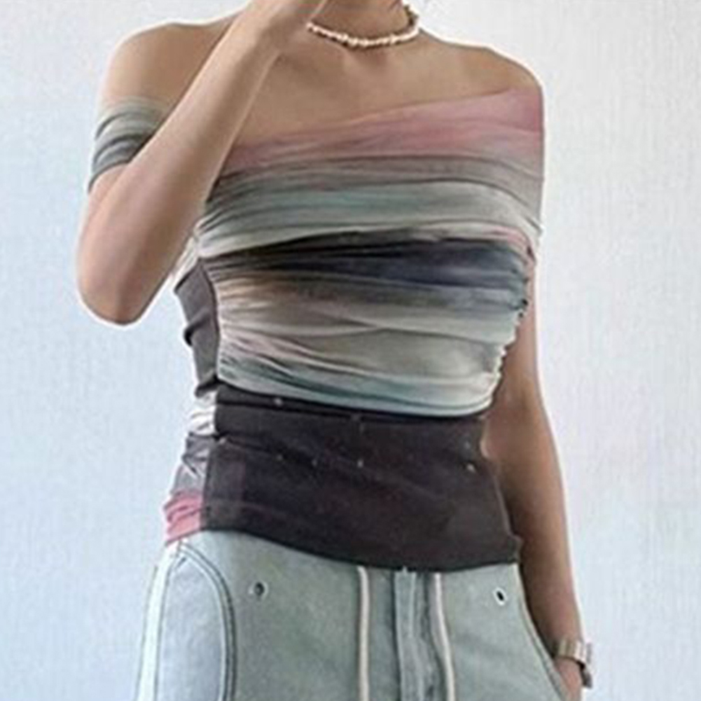 Women Summer Mesh Tie-Dye Off  - Tie Dye Shirt Vintage 评论和价格