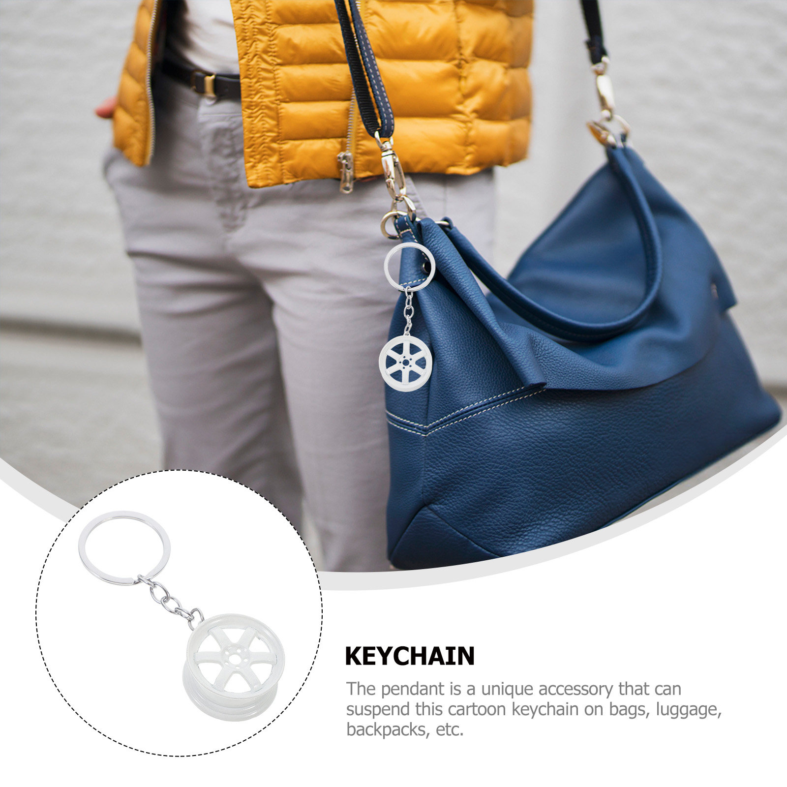 Wheel Hub Keychain For Men Sma - Vintage Fashion Hub 评论和价格