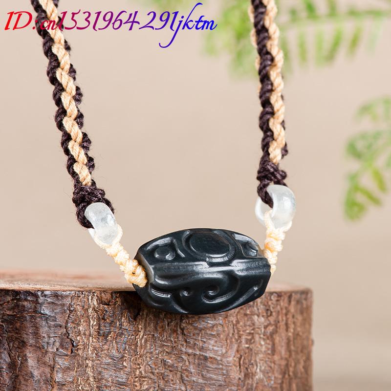 Hetian Jade Carve Bead Pendant - Usa Vintage Fashion 评论和价格