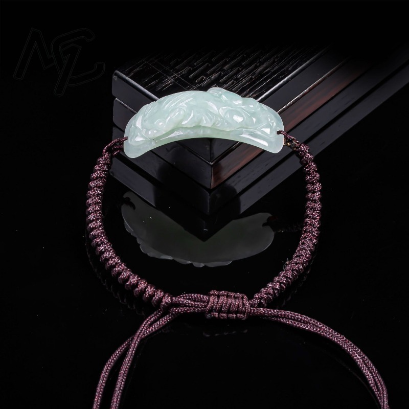 Burmese Jadeite Pixiu Bracelet - Usa Vintage Fashion 评论和价格