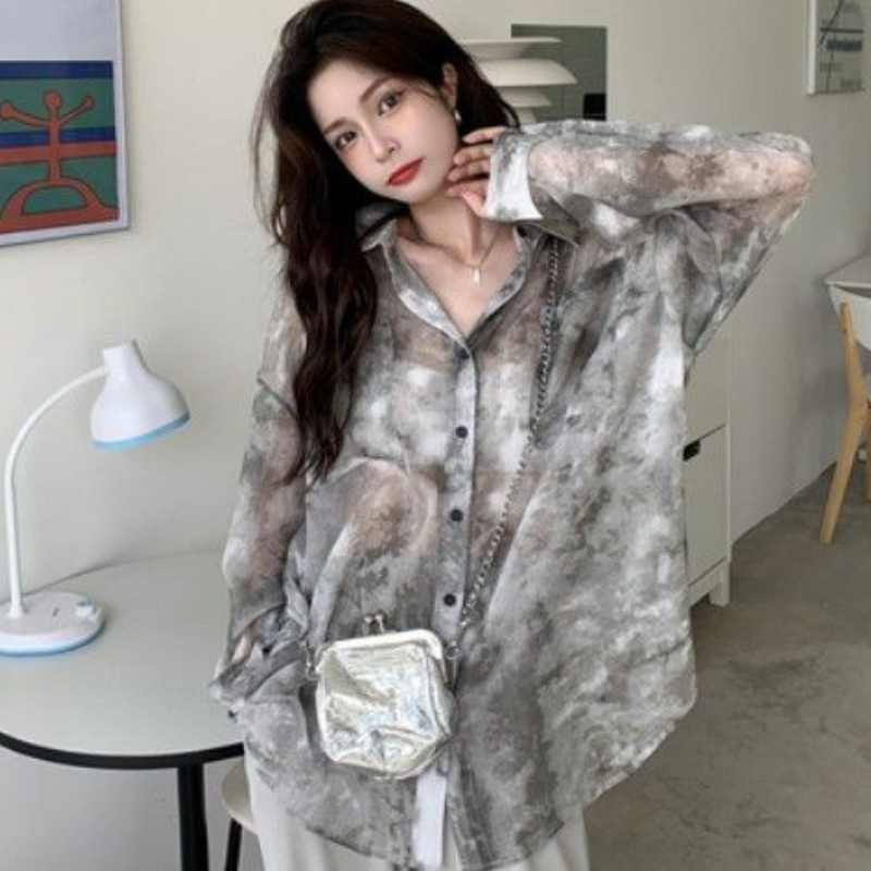 Tie Dye Shirts Women Loose Sun - Tie Dye Shirt Vintage 评论和价格