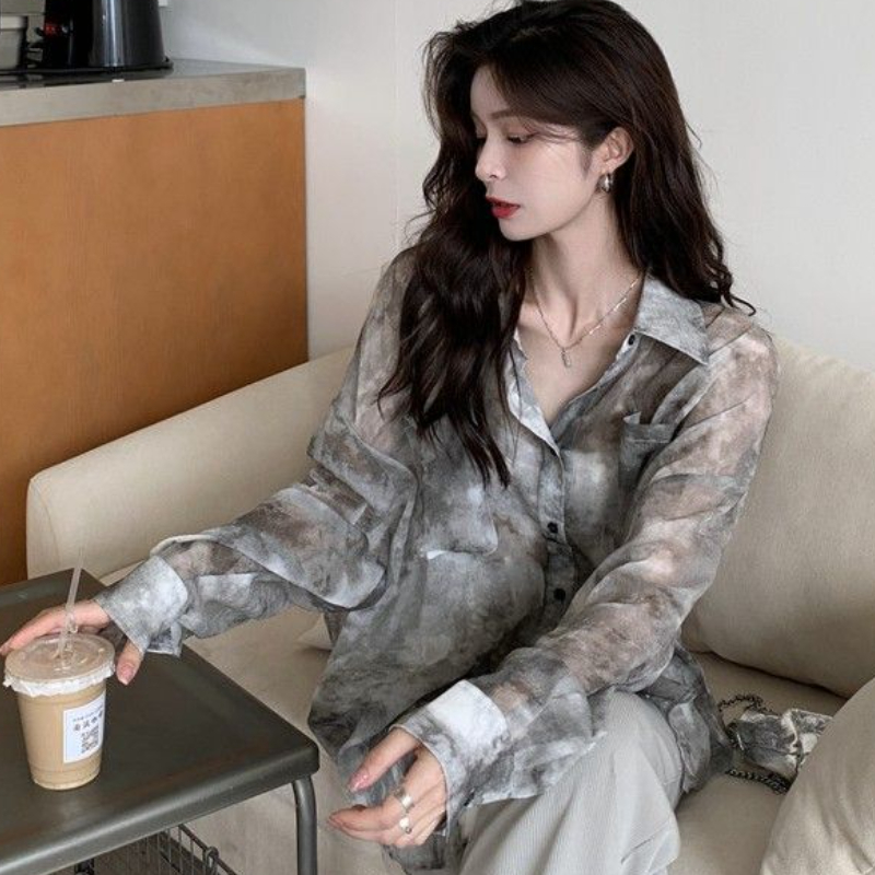 Tie Dye Shirts Women Loose Sun - Tie Dye Shirt Vintage 评论和价格