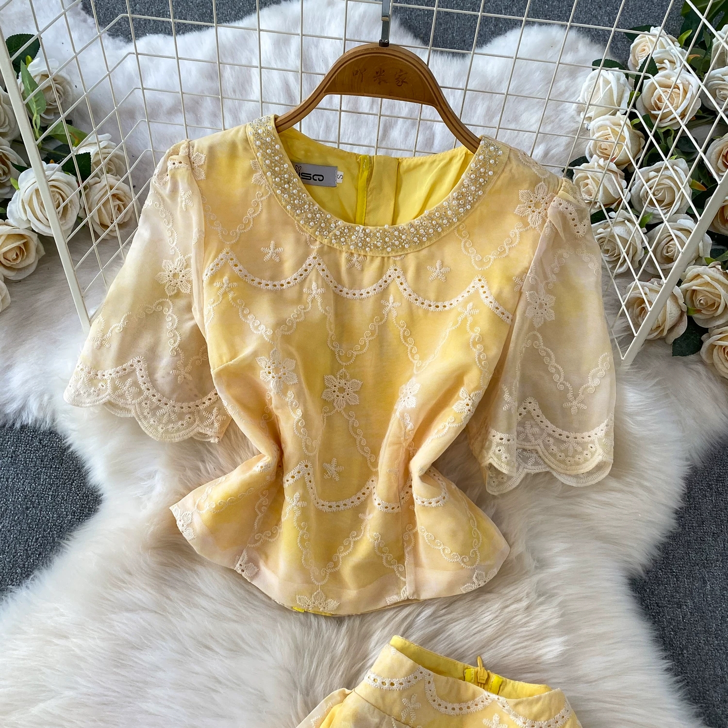Vintage Boho Floral Crochet La - Crochet Top Boho 评论和价格