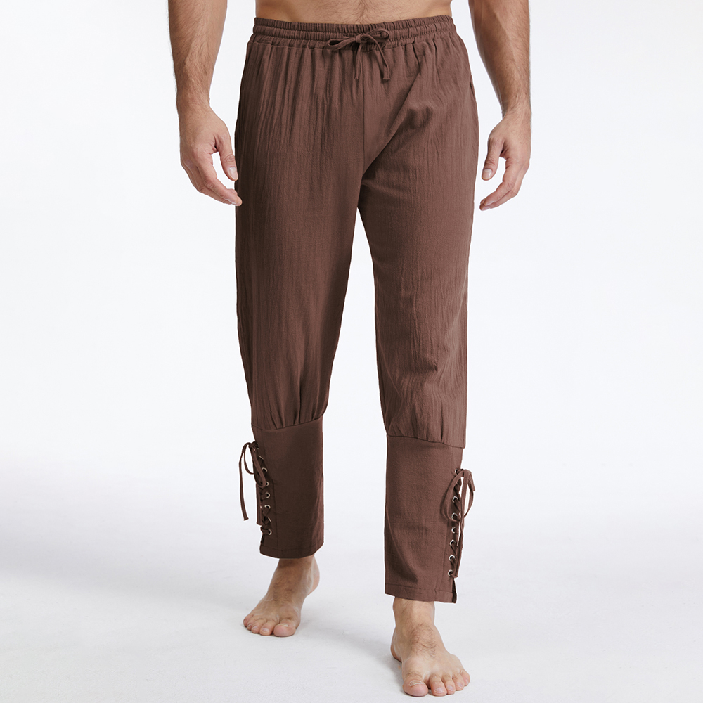 Men's Vintage Cotton Linen Sol - Retro Track Pant 评论和价格