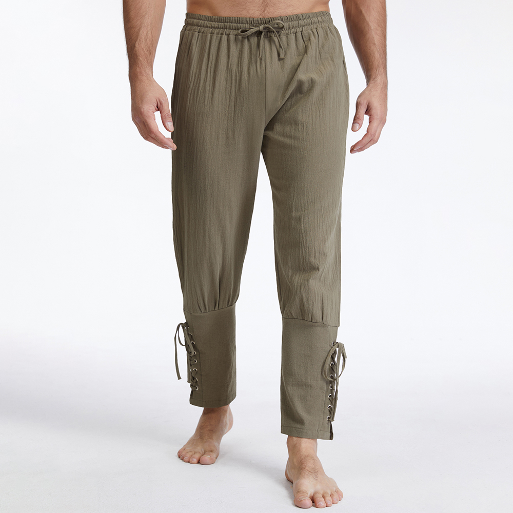 Men's Vintage Cotton Linen Sol - Retro Track Pant 评论和价格