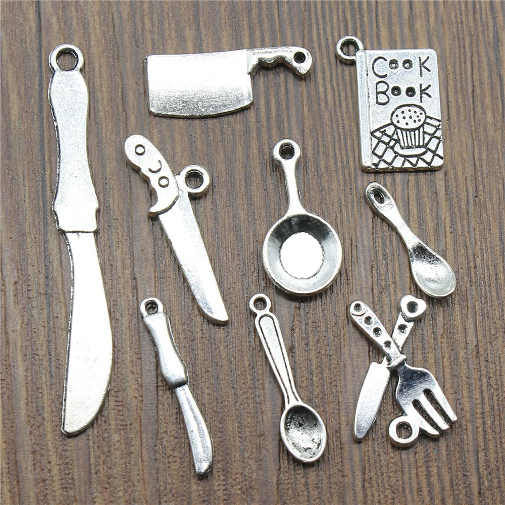20pcs Kitchenware Charms Antiq - Vintage Fashion Coloring Book 评论和价格