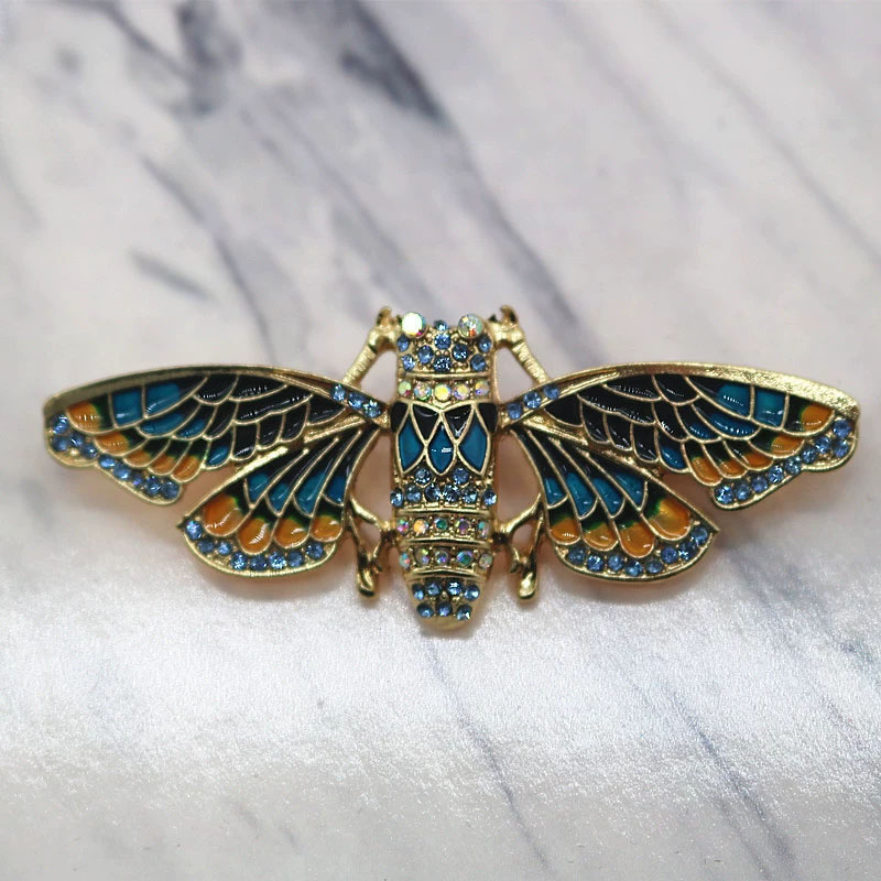 Vintage Gold-Tone Cicada Brooc - Vintage Fashion Enthusiasts 评论和价格