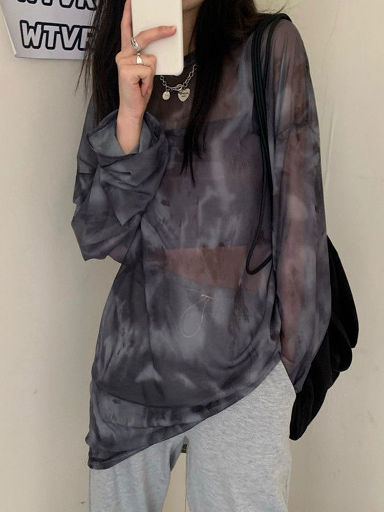T-shirt Women Tie Dye Long Sle - Tie Dye Shirt Vintage 评论和价格