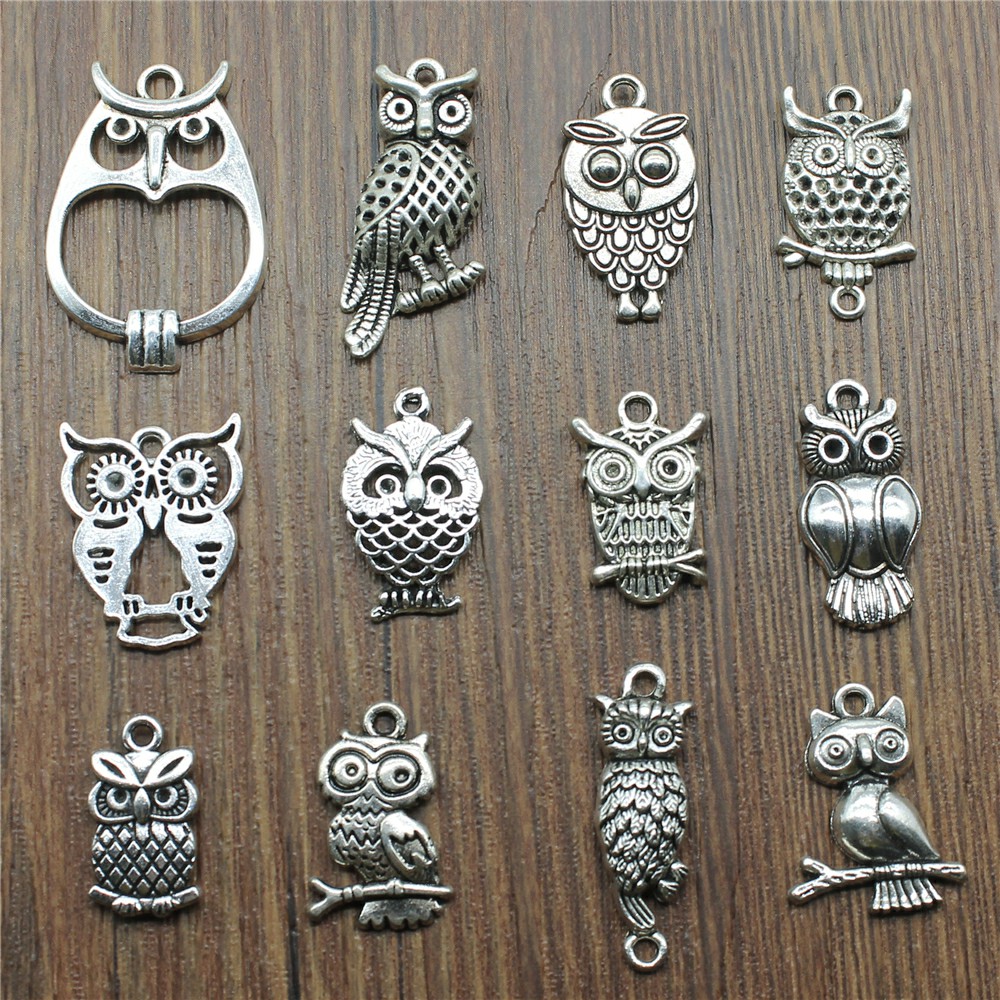 10pcs Charms Owl Antique Silve - Vintage Fashion Nova 评论和价格