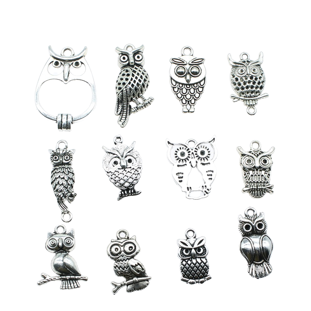 10pcs Charms Owl Antique Silve - Vintage Fashion Nova 评论和价格