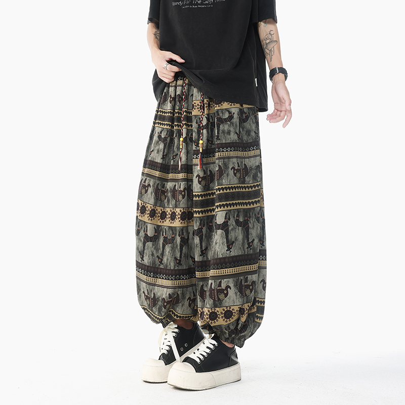 Holiday Style Printed High Wai - Retro Track Pant 评论和价格