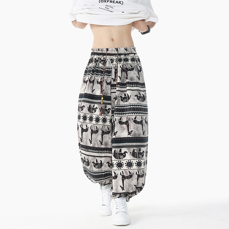 Holiday Style Printed High Wai - Retro Track Pant 评论和价格